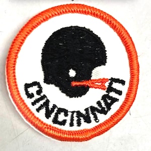 Cincinnati Bengals Helmet Embroidered Patch - Vintage NFL Logo