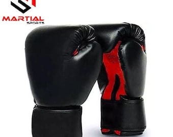 Martial Sports Classic Sparring Boxing Gloves - Blk/Red Free Handwraps Free Ship