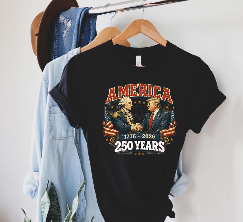 America 1776-2026 Shirt 250 Years Tee, Patriotic Trump 250 Sweatshirt, Retro Washington Crewneck, Conservative Gift, Election Season Top image 4