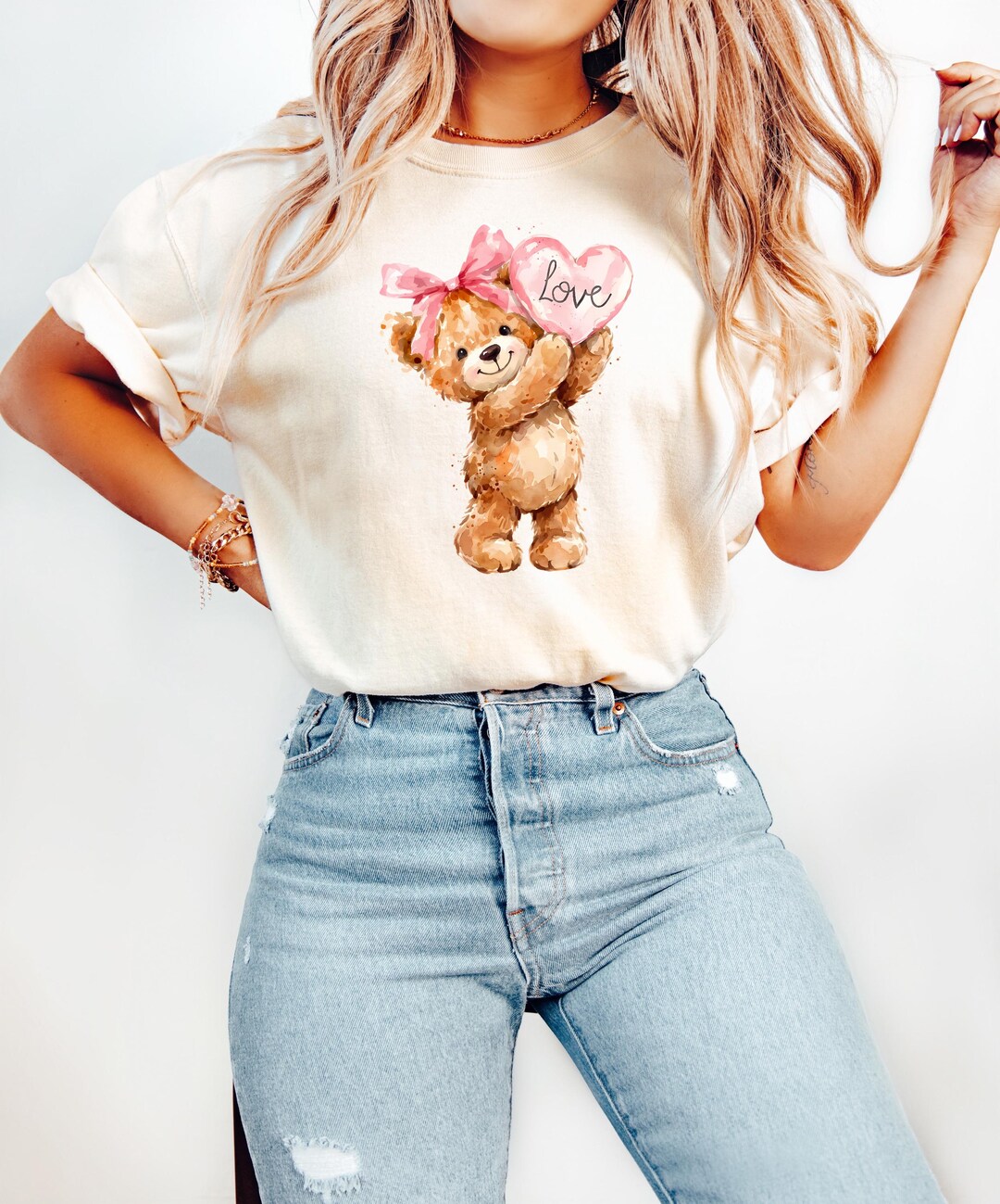 Valentine's Day Shirt, Cute Teddy Bear Tee, Love Bear Sweatshirt, Gift ...