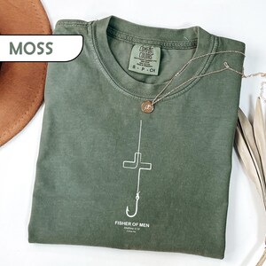 Comfort Colors® Fisher Of Men Shirt Matthew 4 19 Tee, Christian Fishing Gift for Men, Faith Based Father's Day Shirt, Biblical Tee