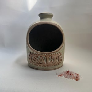 Vintage Salt Pig ~ Cornish Pottery Salt Cellar ~ Presingoll Studio Ceramics ~