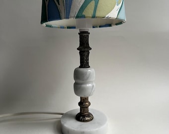 Vintage Onyx Lampenfuß ~ 1970er Jahre Italienische Marmor Tischlampe ~ PAT geprüfte Sicherheit ~