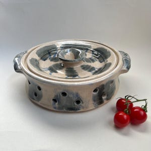 Vintage Studio Pottery Cheese Dish ~ Handmade Cheese Dome ~ Large Earthenware Mushroom Keeper ~