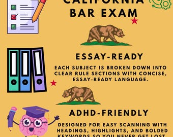Toda la tienda, el curso de Hummingbarred para el examen de abogacía de California, esquemas MBE, hoja de trucos de las reglas de California, trucos MBE, actualizaciones ilimitadas