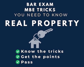 Trucos para el examen de la abogacía de bienes raíces (MBE), UBE (Descarga digital)