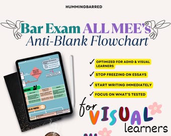 Diagramas de flujo del examen de abogacía MEE: Aprendizaje visual, apto para personas con TDAH, hace que estudiar sea divertido, ayuda con la retención (descarga en PDF), febrero de 2027, solo para UBE.