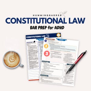 Constitutional Law Outline: Bar Exam Prep for ADHD (2025 Edition) (Digital Download)