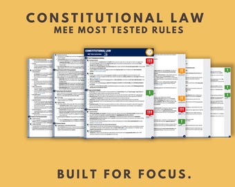 Esquema del examen de Derecho Constitucional: Reglas más probadas (Descarga digital)