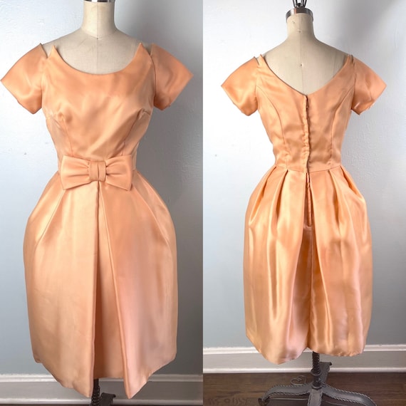 Peachy Pie 1960s Cocktail Dress - image 1