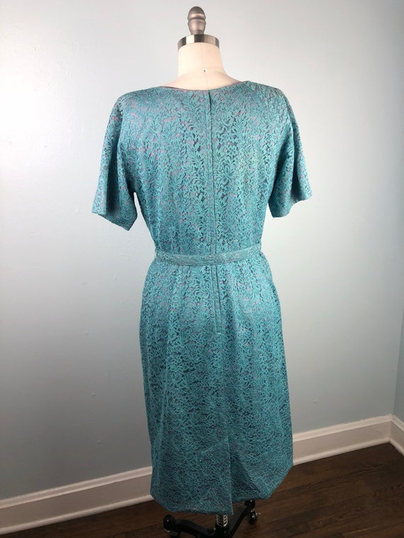 Robin’s Egg Blue Lovely Lace Late 50s Early 60s S… - image 5