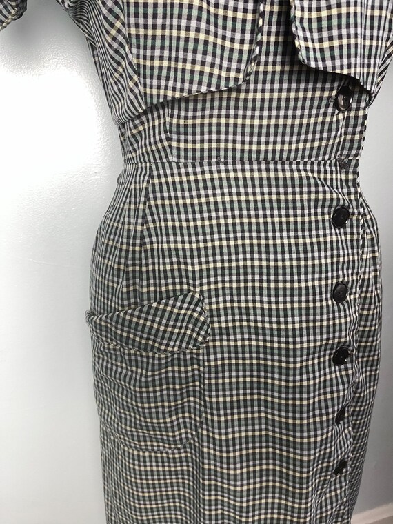 Picnic Perfect Plaid Asymmetrical 1950s 50s S Sma… - image 3