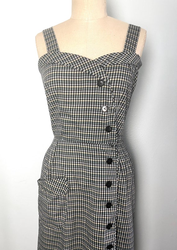 Picnic Perfect Plaid Asymmetrical 1950s 50s S Sma… - image 2