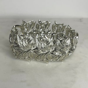 Gleaming Branches 1960s 60s Coro Silver Tone Bracelet