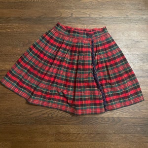 Schoolgirl Skort Plaid 1950s 50s Kilt Hidden Shorts