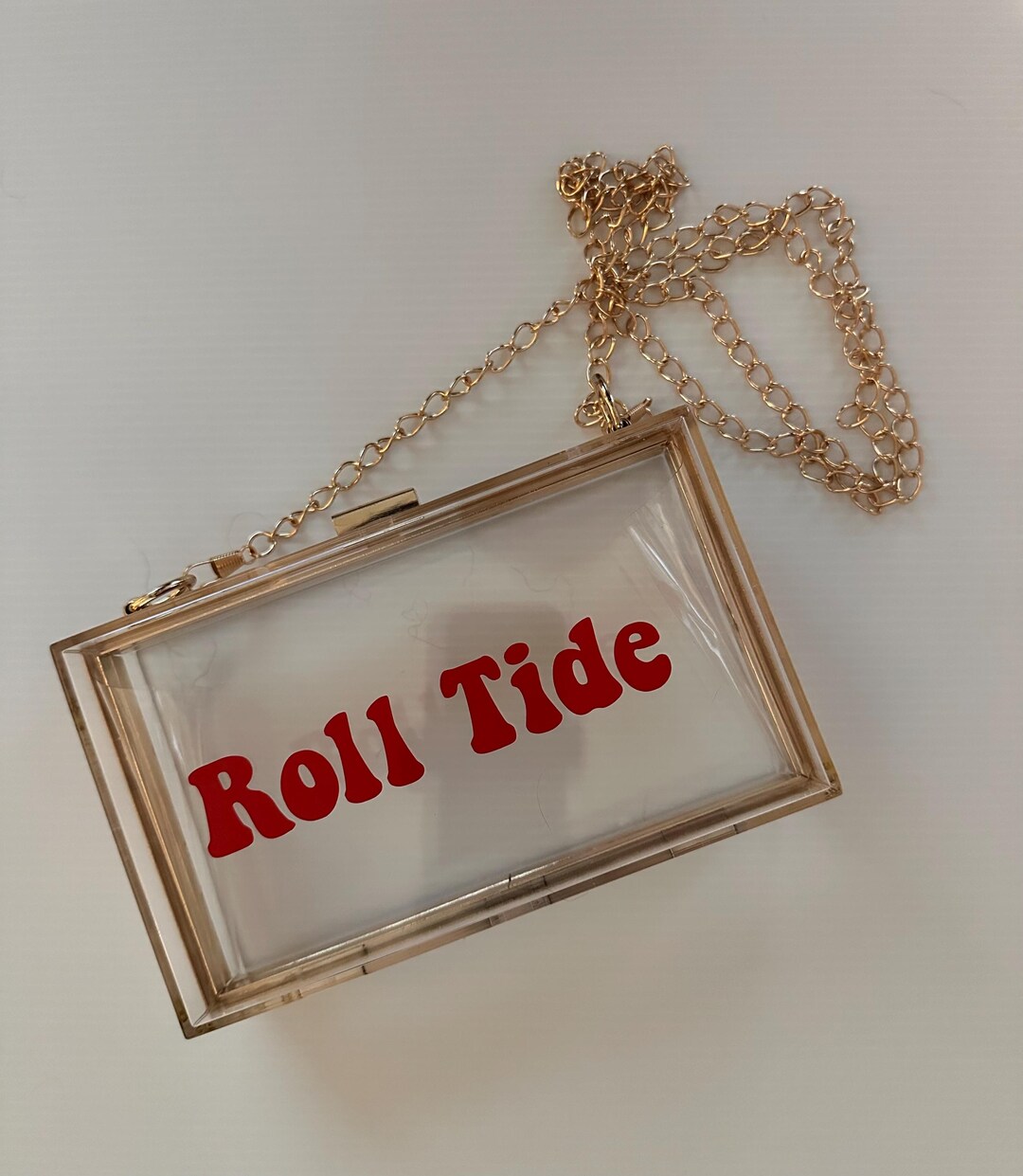 Clear Purse with Gold Accents, Game Day