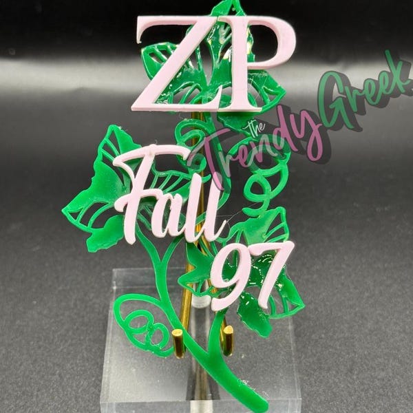 Sorority Ivy Vine Lapel Pin | Chapter Name & Initiation Year