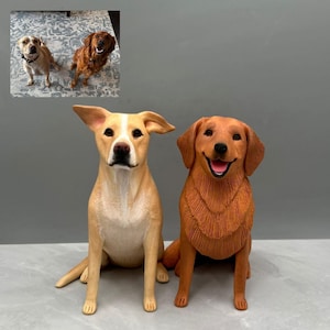 Personalized Dog Clay Sculpture,Custom Dog Statue,Clay Pet Sculpture,Clay Dog Model,Pets Birthday Statue,Dog Wedding Topper