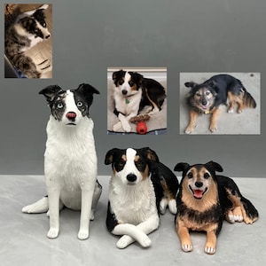 Personalized dog wedding cake toppers,custom pets,pet clay sculpture, pets birthday,pets topper,Pet party,Pets Birthday,Dog Figurine Models.