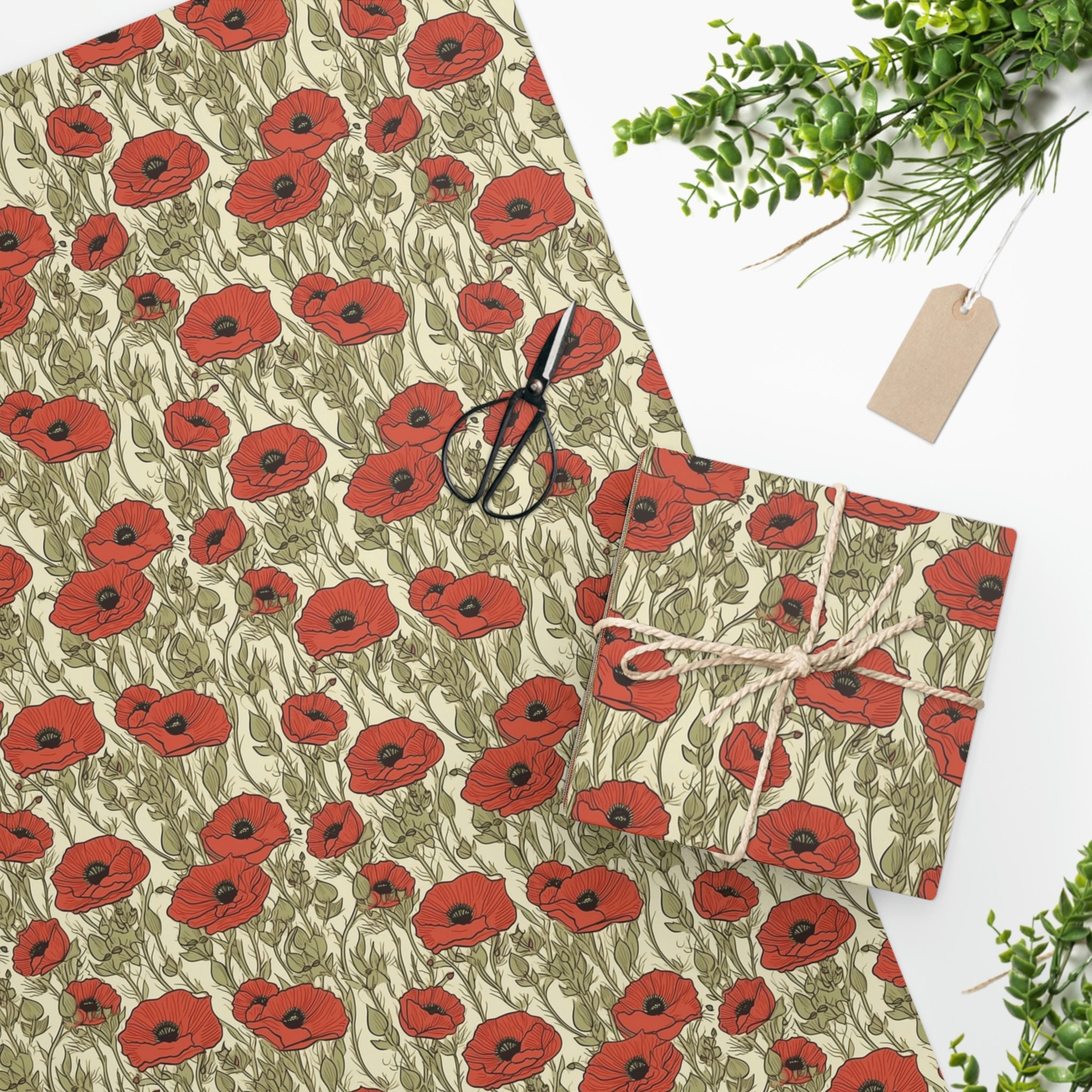 Happy Poppy Poppies Collection Gift wrapping paper