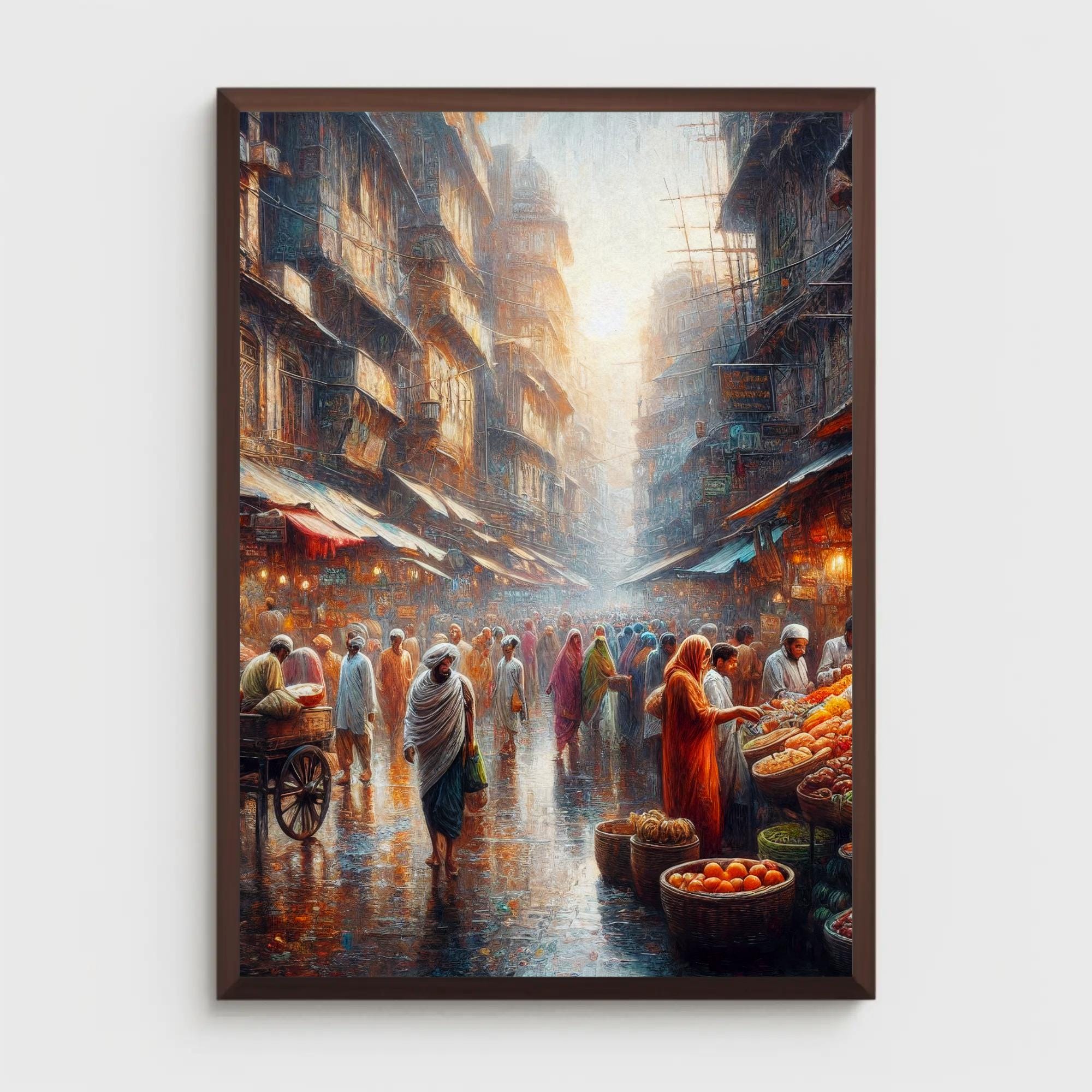 Dhaka Street Art Print: Bangladesh Urban Watercolor Painting (digital ...