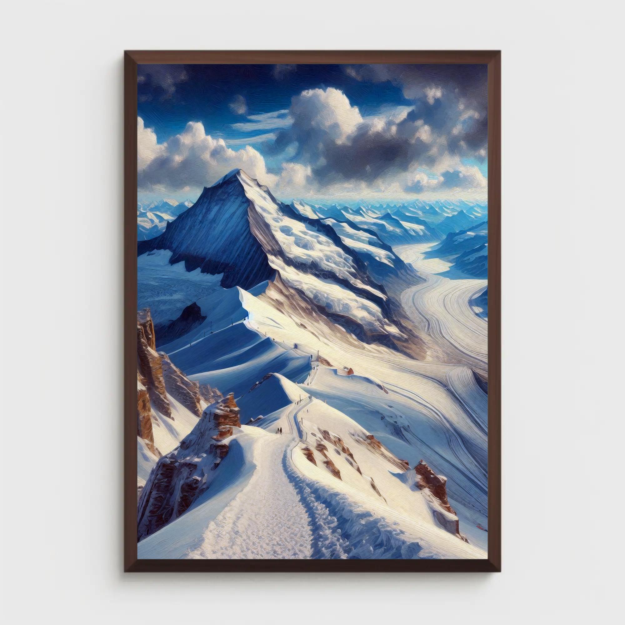 Swiss alps oil painting - Etsy 日本