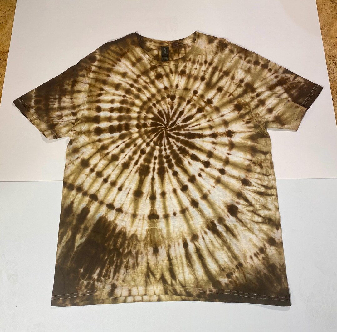 Brown Tie-Dye Fitted Shirt Jacket
