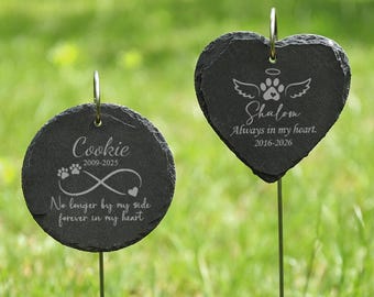 Personalized Dog&Cat Memorial Garden Stone, Custom Pet Memorial Gifts, Engraved Pet Memorial Garden Stone, Pet Remembrance Gift