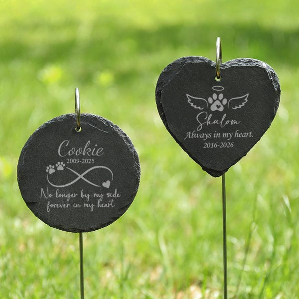 Personalized Dog&Cat Memorial Garden Stone, Custom Pet Memorial Gifts, Engraved Pet Memorial Garden Stone, Pet Remembrance Gift