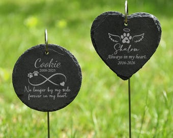 Personalized Dog&Cat Memorial Garden Stone, Custom Pet Memorial Gifts, Engraved Pet Memorial Garden Stone, Pet Remembrance Gift