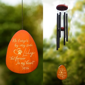 Personalized Engrave Pet Memorial Outdoor Wind Chime, Pet Loss Remembering Gift, Memorial Wind Chimes, Bereavement Gifts