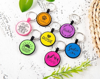 Placa de identificación para perros de silicona grabada, placa silenciosa para perros, placa de identificación para perros, placas de identificación para mascotas, placas de identificación personalizadas para perros, placa silenciosa para mascotas, placa de identificación para collar de perro