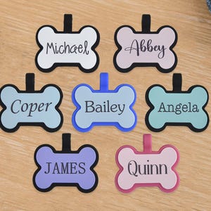 Silicone Dog Id Tag,Personalized Dog ID Tag,Silent Dog Tag,Engraved Silicone Dog Tag,Soundless Tag,Silicone Dog Id Tag for Collar,Pet ID Tag