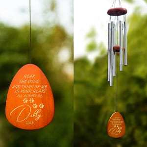 Memorial Wind Chimes, Memorial Gift Wind Chime, Sympathy Gift, Personalized Wind Chimes, Gift for Loss of Loved One, Customized Memorial