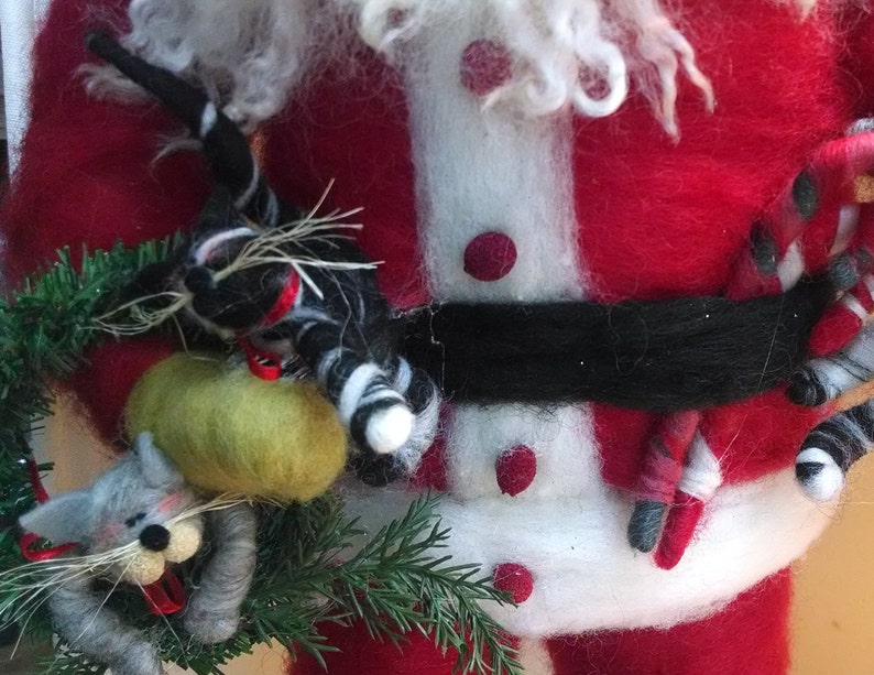 A Purrfect Santa Felted Wool 21