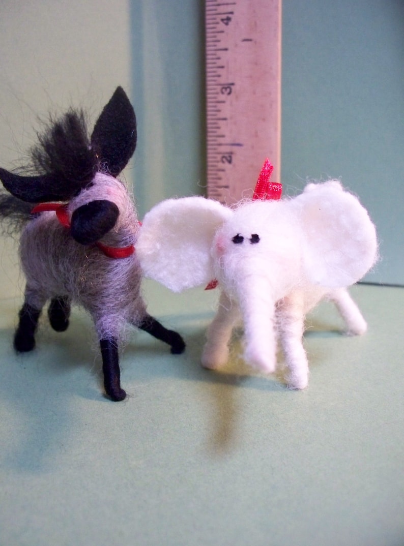 Miniature Donkey Felted Wool Ornament image 5