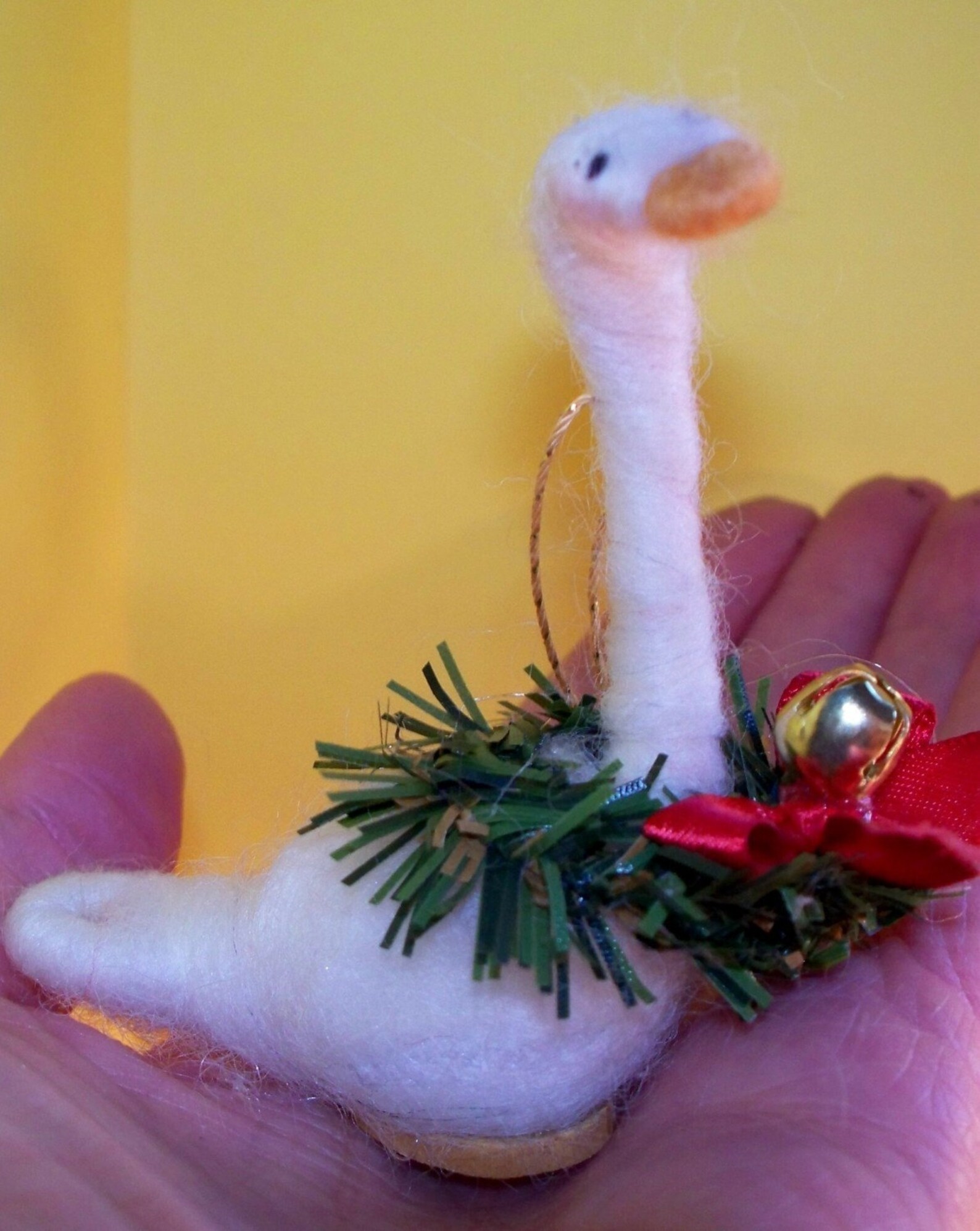 Wool Christmas Goose Ornament Etsy