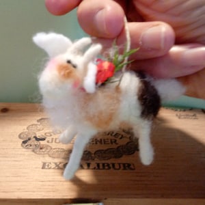 Miniature Goat Felted Ornament