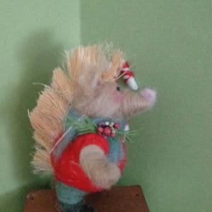 Frog Felted Wool Ornament...Made to Order....please check shipping time