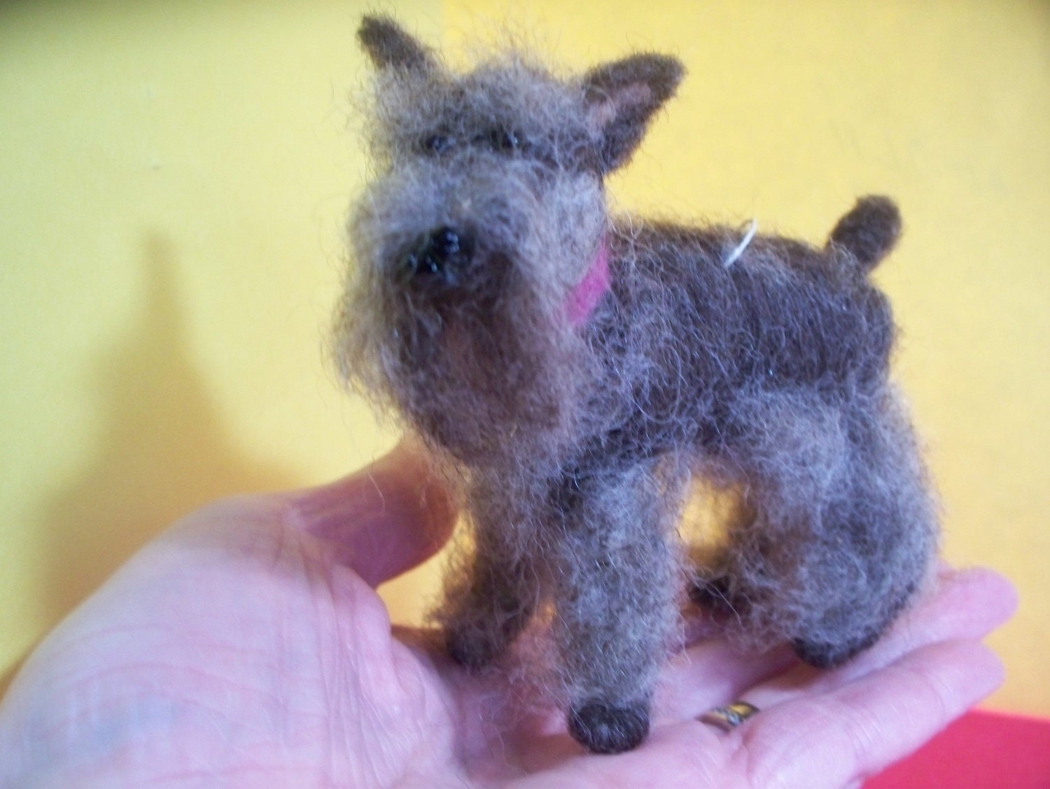 Miniature Schnauzer Felted Dog - Etsy