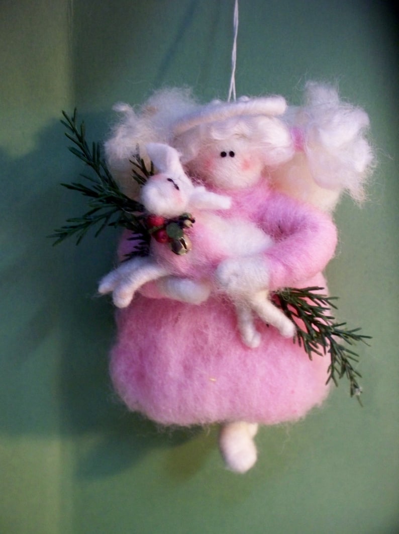 Guardian Angel 4 Felted Wool Ornament... Made to | Etsy