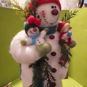 NEW Me and My Snowbuddies Felted Wool 9 Inch Snowman image 5