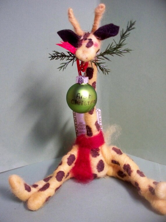 baby's first christmas giraffe ornament