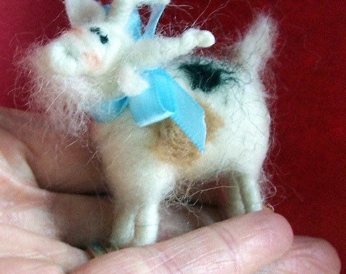 Kit Needle Felted Goat Kit Farm Craft Kit Fiber Art Needle Felting