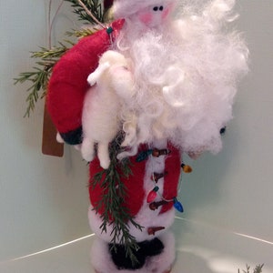 NEW - Ewe&#39;s My Santa Felted 9 Inch Wool Santa