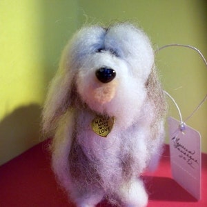 Bearded Collie Felted Dog Ornament/Figurine