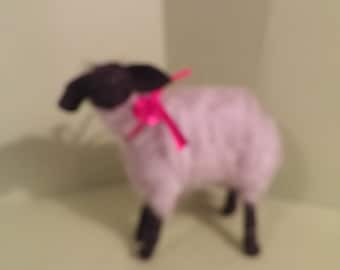 Gray Sheep Felted Wool Ornament