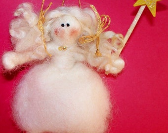 Princess Fairy Felted Wool Ornament