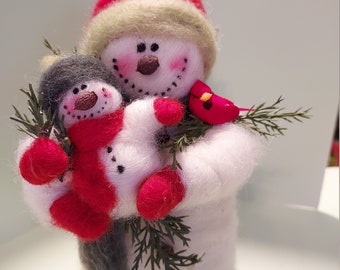 Love You Snow 7" Felted Wool Ornament...please check shipping wait