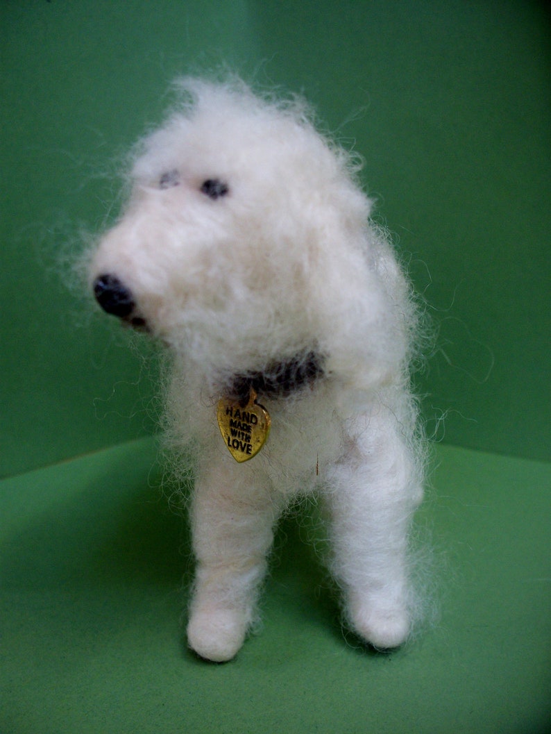 Golden Doodle Felted Wool Dog Ornament/figurine....made to Etsy